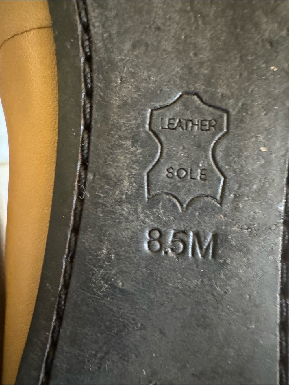 TORY BURCH Beige/Black Leather Ballet Flats 8.5 - Picture 8 of 8